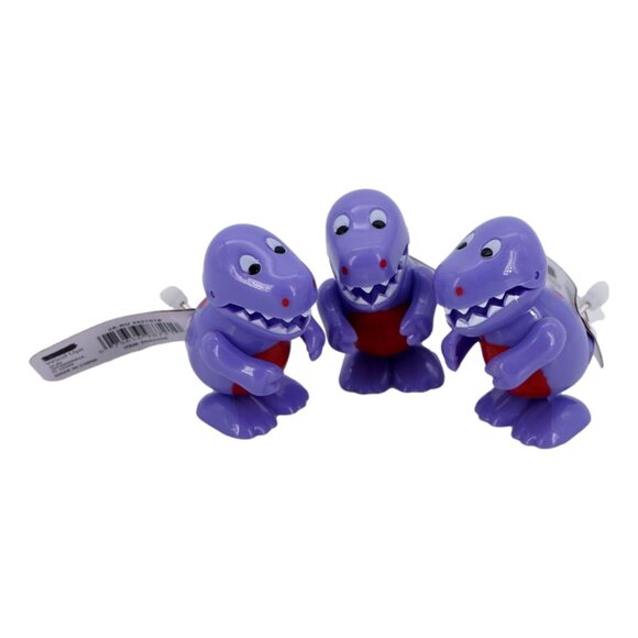 Dino Purple Windup Walking Toy, Set of 3 - Picture 3 of 8